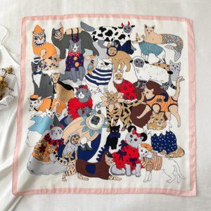 Cat print soft scarf - NEW